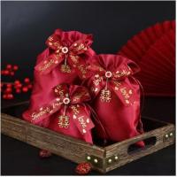 ราคา 4 กระเป๋า - กระเป๋าขนมแต่งงานตัวละครโป๊กเกอร์สุดหรู, กระเป๋าหูรูดผ้าซาตินสีแดงรีไซเคิลสําหรับคุกกี้----กระเป๋า 4 ใบ (44366055804)