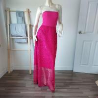 ราคา ชุดราตรียาว ชุดเกาะอก กระโปรงเกาะอกสีชมพูบานเย็น สไตล์เซ็กซี่ เปรี้ยว เพรียว และ ดูหรู มีกระเป๋า 2 ด้านให้ด้วย (12262296615)