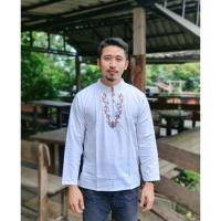 ราคา เสื้อผ้าฝ้ายคอจีนปักลายไทย (6307769504)