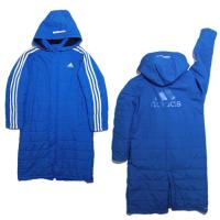 ราคา Adidas เสื้อกันหนาวแบบหนานวม ไซส์ 150 ใช้งานน้อย อก 38 ฮู๊ดสามารถถอดได้ (43064903664)