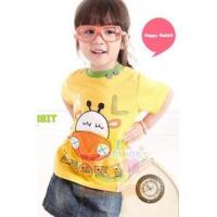 ราคา HLT เสื้อเด็กแขนสั้น วัวหน้าใหญ่ LUCKY สีเหลือง (18236149196)