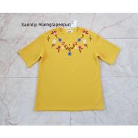 ราคา KAE KAI เสื้อยืดปักดอกไม้ (15995599219)