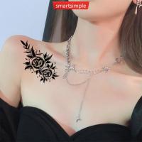 ราคา Smartsimple 1 PC ชั่วคราวขนาดเล็กสดสติกเกอร์รอยสักสีดํากันน้ําติดทนนานสติกเกอร์รอยสักแขนขาหน้าอก Body Art Tattoo M6O1 (25890527049)