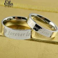 ราคา Unisex Jewelry Forever Love พิมพ์คู่รักคู่รัก Ring Lovers ของขวัญ (1104947026)