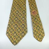 ราคา เนคไทมือสอง Hermes Men's Silk Tie Yellow 7583 SA Design Made in France (43464041631)