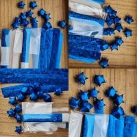 ราคา กระดาษพับดาว เงาวาววับ สะท้อนแสง จำนวน 50 แผ่น สี blue HBD (12795588719)
