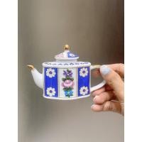 ราคา กาน้ําชาลายครามขนาดเล็กสไตล์ยุโรปลายถาวรโบราณ (43516678154)