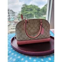 ราคา กระเป๋า Coach Dome mini 10" นิ้วโดมมินิ สีกากี หูชมพู (27307001470)