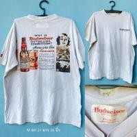 ราคา Budweiser เสื้อยืดมือสอง งานวินเทจ พิมพ์ลาย size M (28983361198)