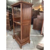 ราคา ตู้ไม้สัก 2 ชั้น1ลิ้นชัก 2ขนาด ใส่หนังสือ โชว์ของสะสม เอนกประสงค์ (12007540815)