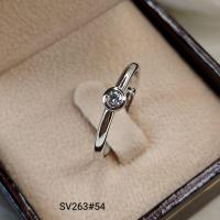 ราคา แหวนเพชรสวิส cz เงินแท้ 925 ชุปทองคำขาว แหวนเพชรเม็ดเดี่ยว Ring Silver (#54) (28125300135)