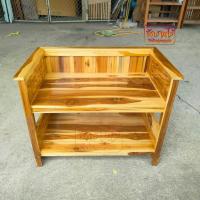 ราคา ชั้นวางหนังสือไม้สัก ฉลุลายจีน 62*37 สูง 50 ซม. สีเคลือบใส (26974620619)