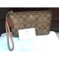 ราคา Coach คล้องมือหนังแคนวาสมือสอง สภาพสวยกริ๊บๆ ไซต์L 2 ซิป รุ่นใหม่ ใช้หิ้วไมากี่ครั้ง ไซต์ใหญ่ใส่ไอโฟนพลัสได้ (1316373935)