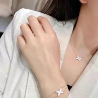 ราคา 925 Silver Cross Fritillary 18 Rose Gold สร้อยคอหรูหรา Niche High-End เงินสเตอร์ลิงอารมณ์เรียบง่าย Clavicle Chain หญิง 8.29 B3 (29641374778)