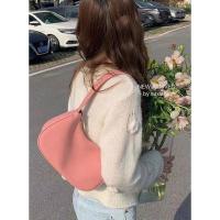 ราคา กระเป๋าสะพายไหล่ สีชมพูพาสเทล เกาหลีเกาใจ งานคุณภาพ New (22770749559)