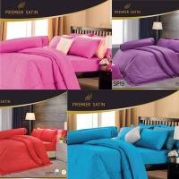 ราคา ผ้าปู+ผ้านวม ขนาด5/6ฟุต ยี่ห้อพรีเมียร์ซาติน สีพื้น (5057367369)