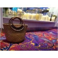 ราคา กระเป๋าสานกระจูดทรงแตงโม (683737429)