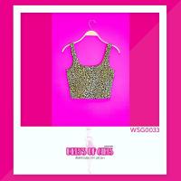ราคา เสื้อผ้าแฟชั่น เสื้อกล้าม เอวลอย ลายเสือดาว สีเหลือง สีดำ (2500478029)