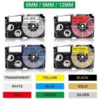 ราคา 9/12mm Compatible Casio XR Tape XR12WE XE12X 129WE XR9X XR6WE for Casio Kingjim Label Printer KL60 KL120 KL820 KL750 (16398620957)