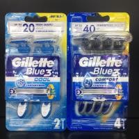 ราคา Gillette Blue 3 ( แพ็ค 2และ4 ด้าม) ยิลเลตต์ บลูทรี ใบมีดโกนพร้อมด้าม (มี 2 รุ่น) (10803506411)