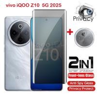 ราคา Spyproof ป้องกันหน้าจอสําหรับ Vivo iQOO Z10 iQ00 Z10x Z 10x iQO Z10 5G 2025 Full โค้งความเป็นส่วนตัวกระจกนิรภัยกล้องเลนส์ฟิล์ม (40107985119)