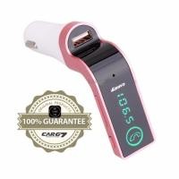 ราคา CAR-Bluetooth Car G7 Bluetooth FM Transmitter pink ตัวรับสัญญาณบลูทูธในรถยนต์เชื่อมต่อกับวิทยุ FM ในรถ #474 (549156806)