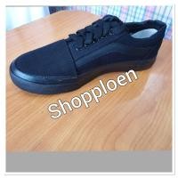 ราคา รองเท้าผ้าใบสีดำ ทรงvan (5236051814)