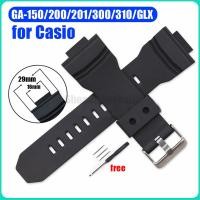 ราคา 16 มม.สายนาฬิกาซิลิโคนสําหรับ Casio G-shock GA-150 GA-200 GA-201 GA-300 GA-310 เปลี่ยนสีดํานาฬิกาผู้หญิงผู้ชายสร้อยข้อมือกีฬา (41810972036)