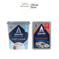 ราคา Astonish Cleaning pasteครีมขจัดคราบอเนกประสงค์ 450กรัม 1 กระปุก+ผง CUP CLEAN ขจัดคราบฝังลึกในจุดที่เข้าถึงยาก 350 กรัม 1 (1444341879)