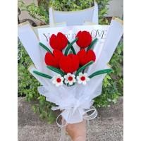 ราคา ช่อดอกทิวลิปลวดกำมะหยี่สีแดง (43817325355)