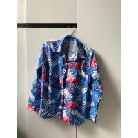 ราคา เสื้อฮาวายสีฟ้า ลายนกฟลามิงโก้ (24802532150)