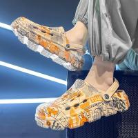 ราคา รูรองเท้าผู้ชายสวมทนกันน้ํากันลื่นเป่าโถวรองเท้าแตะ2023แบบใหม่ฤดูร้อนสวมใส่ด้านนอกรองเท้าแตะชายหาดระบายอากาศส (41117198375)