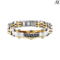 ราคา ANGELINO RUFOLO Bracelet ดีไซน์ Oriental Buckle สร้อยข้อมือผู้ชาย Stainless Steel 316L(สแตนเลส)คุณภาพเยี่ยม สีเงิน/สีทอง (4246693379)