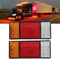 ราคา ▥ ไฟท้าย LED 12V 24V 2ชิ้นไฟเลี้ยวไฟเบรกหลังสำหรับรถพ่วงรถบรรทุก (42752631136)