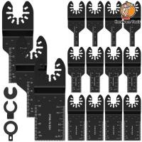 ราคา 15 ชิ้น Oscillating ใบเลื่อยชุดเหล็กคาร์บอนสูง Multitool ใบมีด 6 ประเภท Quick Release Multi-เครื่องมือใบเลื่อยสําหรับไม้โลหะ SHOPQJC8054 (40018751596)