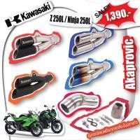 ราคา สลิปออน Kawasaki Z 250L/Ninja 250SL วัสดุแสตนเลสเกรด304 + ปลายท่อ เอเค (AK) ท่อคู่ ฟรีจุกลดเสียง มีสีให้เลือก (44358158892)