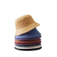 ราคา หมวกบัคเก็ตผ้าลูกฟูกผู้ใหญ่หมวกสีพื้น (21447749467)