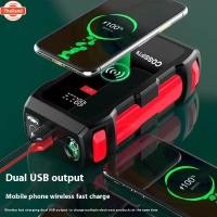 ราคา จั๊มสตาร์ทรถ 12v 198000MAH จั๊มสตรถยนต์ 4-in-1 จั๊มสตาร์ทรถยนต์ จั๊มแตรถยนต์ power bank jump start จั้มสตาร์ท พกพา jump (41017310244)