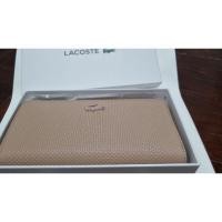 ราคา กระเป๋าสตางค์ทรงยาว Lacoste สีเบจ แท้จากช็อป (24356977187)