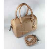 ราคา LOUIS FONTAINE กระเป๋าถือสะพาย ทรงหมอนขนาด 9 นิ้ว สีBEIGE หนังลาย อะไหล่สีทอง หนังแท้100% (27913908720)