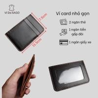 ราคา กระเป๋าใส่บัตรและเงินแบบพับคู่กะทัดรัด หนังวัวแท้เย็บมือ ใส่เอกสารรถเก่า _ กระเป๋าสตางค์หนัง ซาโก (ค01) (43559985025)