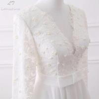 ราคา ชุดเจ้าสาวอวบอ้วน ชุดราตรีสีขาวลูกไม้ปักมุก (5623868079)