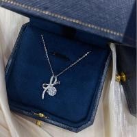 ราคา SORAYA สร้อยคอฝังเพชร CZ เงินแท้ 92.5% ชุบทองคำขาว14k (27023504219)