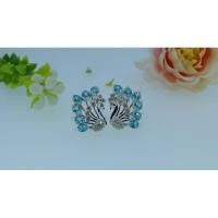 ราคา ต่างหูนกยูงพลอยบลูโทพาส (Blue Topaz) (8214558801)