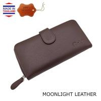 ราคา กระเป๋าสตางค์ผู้หญิง ใบยาว ซิปรอบ สีน้ำตาลเข้ม ทำจากหนังวัวแท้แสนนุ่ม สวย ทนทาน โดนน้ำได้ ไม่ลอกร่อน พร้อมกล่องแบรนด์แท้ (15400943898)
