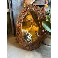 ราคา กระจกไม้สัก วินเทจ แกะสลัก กว้าง 60 cm Xสูง 90 cm หนา 1.5 cm กระจกส่อง แกะสลัก กรอบไม้สัก แขวนติดผนัง (22280503684)