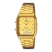 ราคา Casio Standard นาฬิกาข้อมือผู้ชาย สายแตนเลส รุ่น AQ-230,AQ-230GA,AQ-230GA-9,AQ-230GA-9D - สีทอง (1675865785)