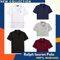ราคา ♞,♘เสื้อโปโล Polo Ralph lauren polo cotton mesh boy size ของแท้ 100% SAX (25444735234)