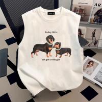 ราคา Sea.Tee [COD] เสื้อยืด แขนกุด เสื้อกล้าม oversize ผ้าCotton100%เสื้อคู่รัก แฟชั่น แนวสตรีท เสื้อ'TODAY DOG'เสื้อกล้ามทอม (26687289918)