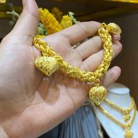 ราคา สร้อยข้อมือมีนาระย้าหัวใจ น้ำหนัก 5 บาท (29888871338)